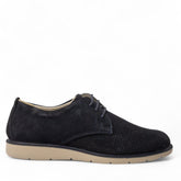 Italian Men Dark Blue Chamois Shoes #4992